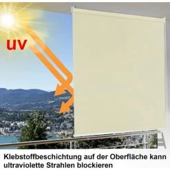 UISEBRT Store Extérieur Vertical, Pare-soleil, Protection UV, Convient Au Balcon, 100 X 140 Cm, Beige -Promos Store Boutique 65671701 4
