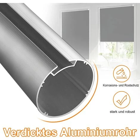 UISEBRT Store Enrouleur Occultant Thermique Klemmfix Sans Perçage - Avec Cordon De Serrage Latéral - Anthracite - 60 X 160 Cm 7 UISEBRT Store Enrouleur Occultant Thermique Klemmfix Sans Perçage - Avec Cordon De Serrage Latéral - Anthracite - 60 X 160 Cm – Image 5