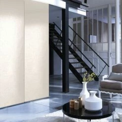 MADECOSTORE Panneau Japonais Tamisant Uni - Blanc Perle - L45 X H260cm - Blanc Perle