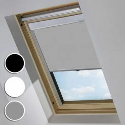 Froadp 206 Gris Stores Enrouleurs Occultants Solaire Protection Thermique Pour Toit De Lanterneaux Mansardée Fenêtre Décoration Store à Ressort Pour GDL/GGL/GGU/GPL/GPU/GXU -Promos Store Boutique 65918001 3