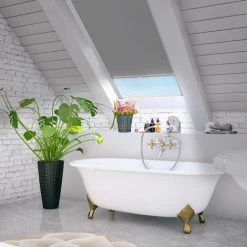 Froadp 206 Gris Stores Enrouleurs Occultants Solaire Protection Thermique Pour Toit De Lanterneaux Mansardée Fenêtre Décoration Store à Ressort Pour GDL/GGL/GGU/GPL/GPU/GXU -Promos Store Boutique 65918001 5