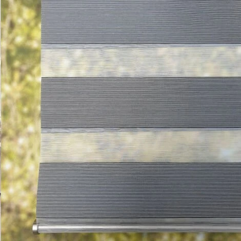 MADECOSTORE Store Enrouleur Jour Nuit Sans Percer - Gamme Must - Noir Et Blanc - L41 X H190cm - Noir Et Blanc 6 MADECOSTORE Store Enrouleur Jour Nuit Sans Percer - Gamme Must - Noir Et Blanc - L41 X H190cm - Noir Et Blanc – Image 4