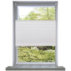 Store Plissé Blanc 80x150 Cm VidaXL