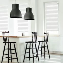 IDMARKET Store Enrouleur Zébré Jour Nuit 70 X 120 Cm Blanc - Blanc