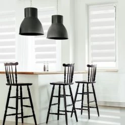 IDMARKET Store Enrouleur Zébré Jour Nuit 45 X 170 Cm Blanc - Blanc -Promos Store Boutique 8430996 5