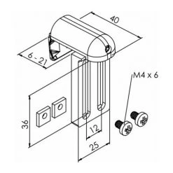 AVOSDIM Lot 2 Fixations Sans Perçage Avec Joint étanchéité Pour Store -Promos Store Boutique 8655697 3