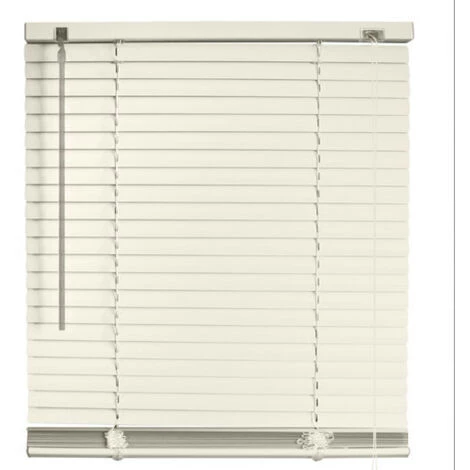 MADECOSTORE Store Vénitien Lamelles PVC 25mm - Blanc Cassé - L40 X H130cm - Blanc Cassé 4 MADECOSTORE Store Vénitien Lamelles PVC 25mm - Blanc Cassé - L40 X H130cm - Blanc Cassé – Image 2